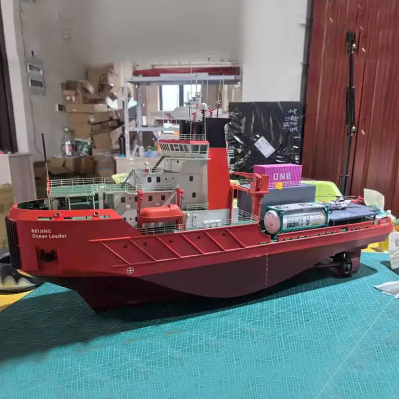 1/150 Beijing Ocean Leader Ship Model Kit DIY Hand-assembled Ship Model RC Cruise Toy Gift Ocean Exploration Ship Kit