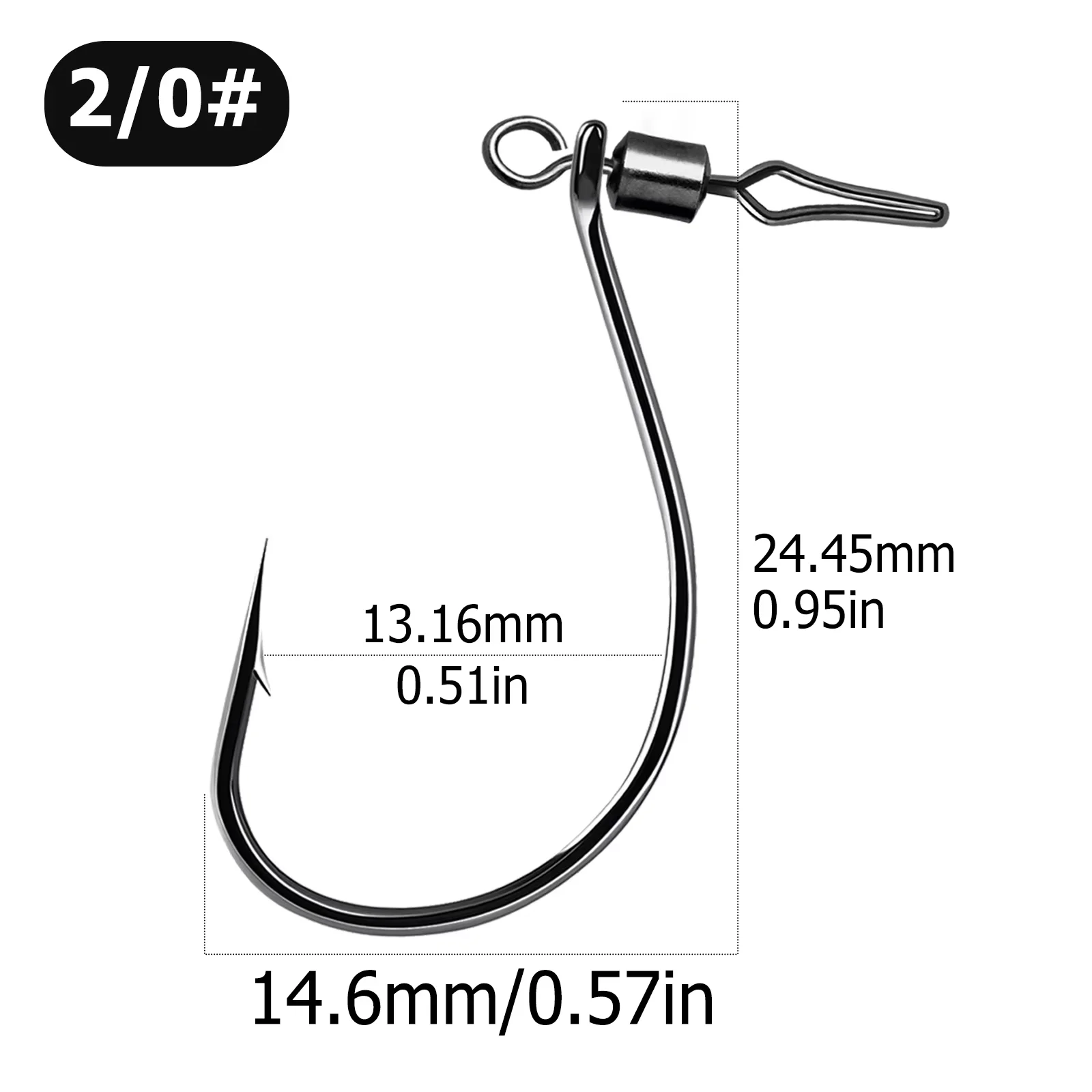 FishTrip Drop Shot Haken mit Barrel Wirbel Snap 30 Stück Angelhaken Wirbel In-line DropShot Rig Soft Lure Wurmhaken für Karpfenbarsch