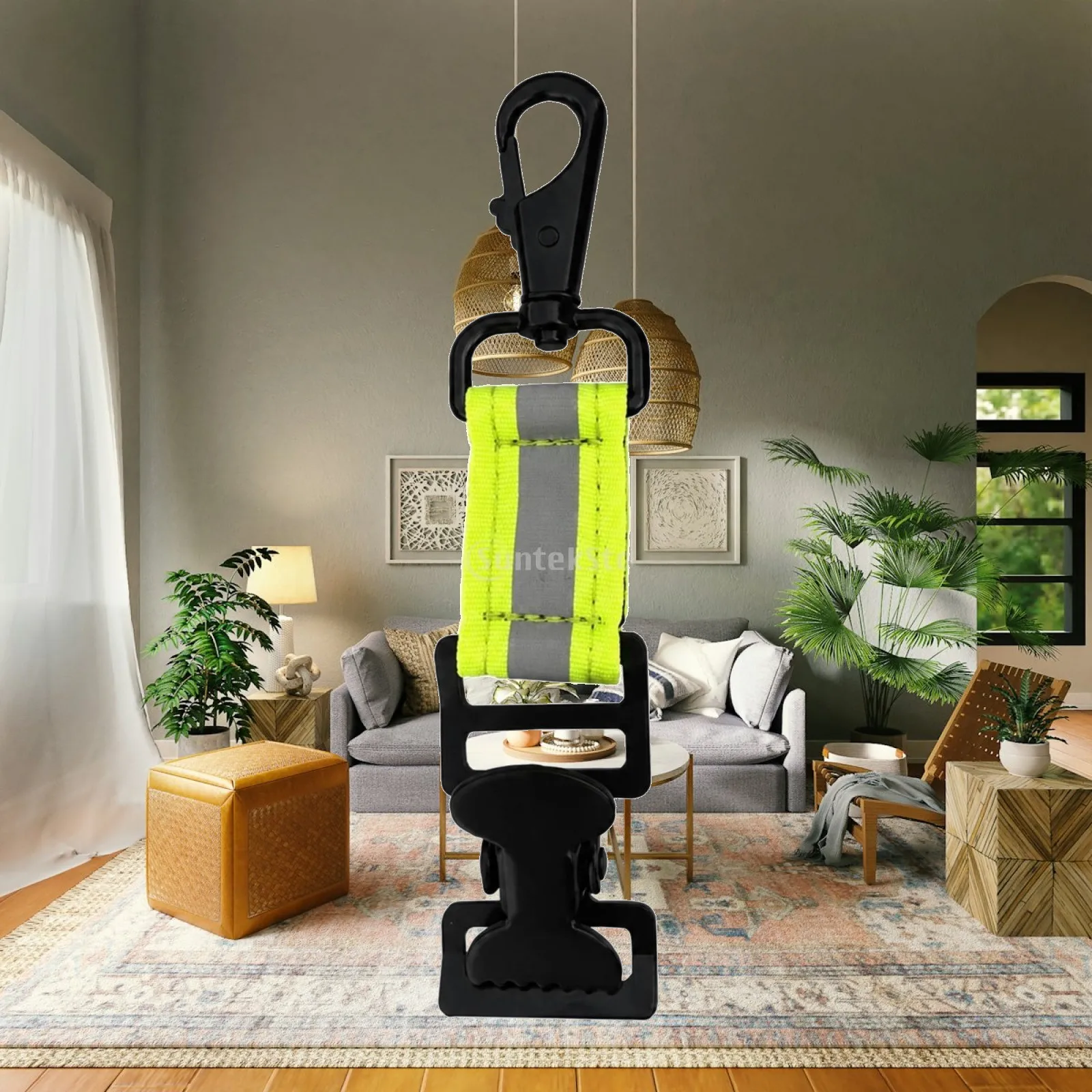 Nylon Strap Glove Holder Strap Reliable Glove Holder with Carabiner Gear Clip Portable Handshands-Free for Firefighters