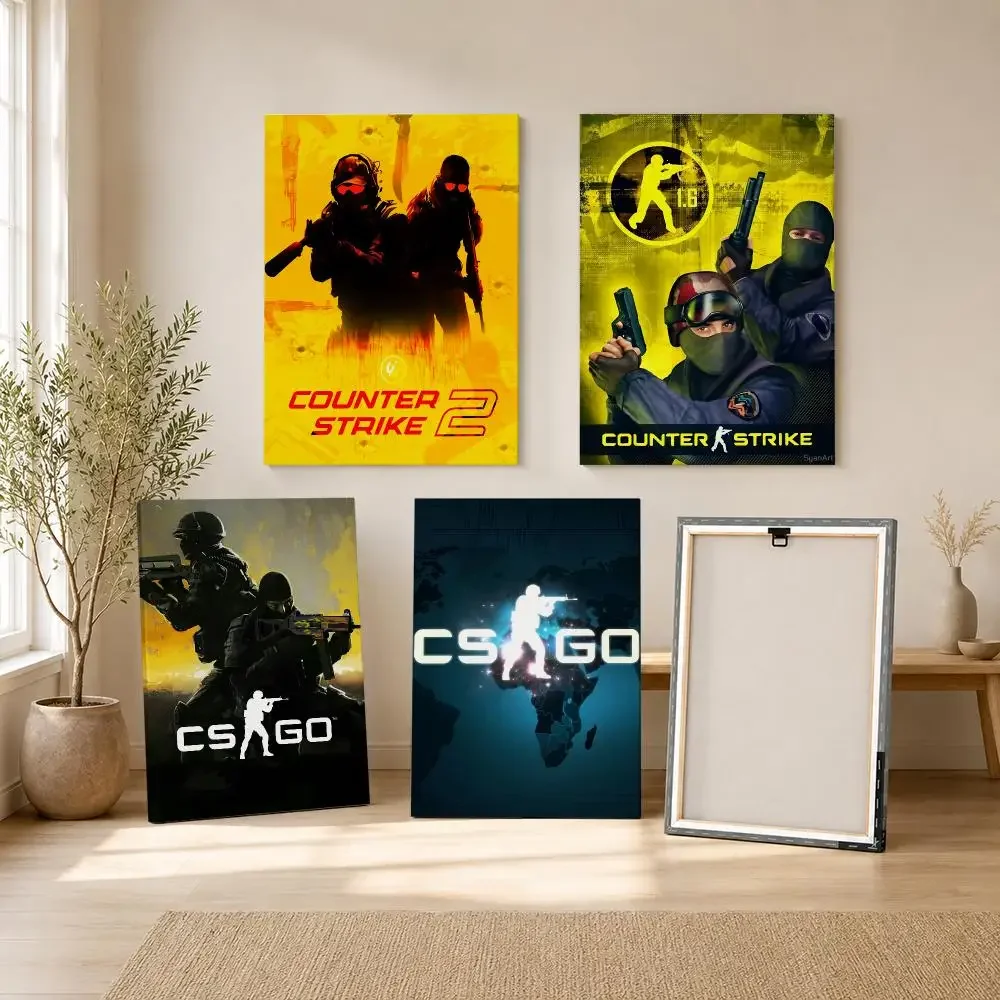Tactical Shooter Game CSGO Framed Wall Painting Framed Canvas Wall Art Print | Modern Poster | Home Hallway Decor