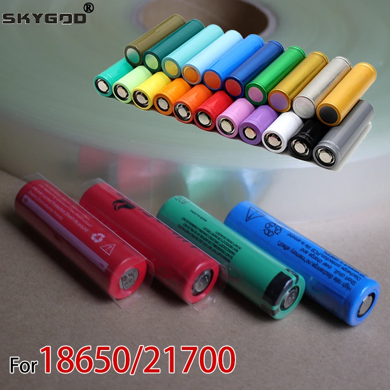 

25 ~ 1000 шт. 18650/21700 термоусадочная трубка из ПВХ, предварительно вырезанная обертка для аккумулятора Lipo, защитный чехол, предварительно вырезанная изолированная пленка