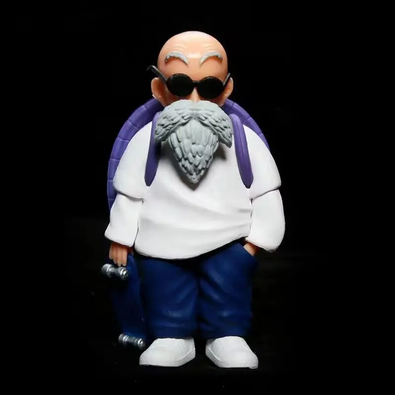 10cm Anime Figure Dragon Ball Tidal Current Master Roshi Skateboard Pvc Action Figurine Ornaments Collection Model Toys Gifts