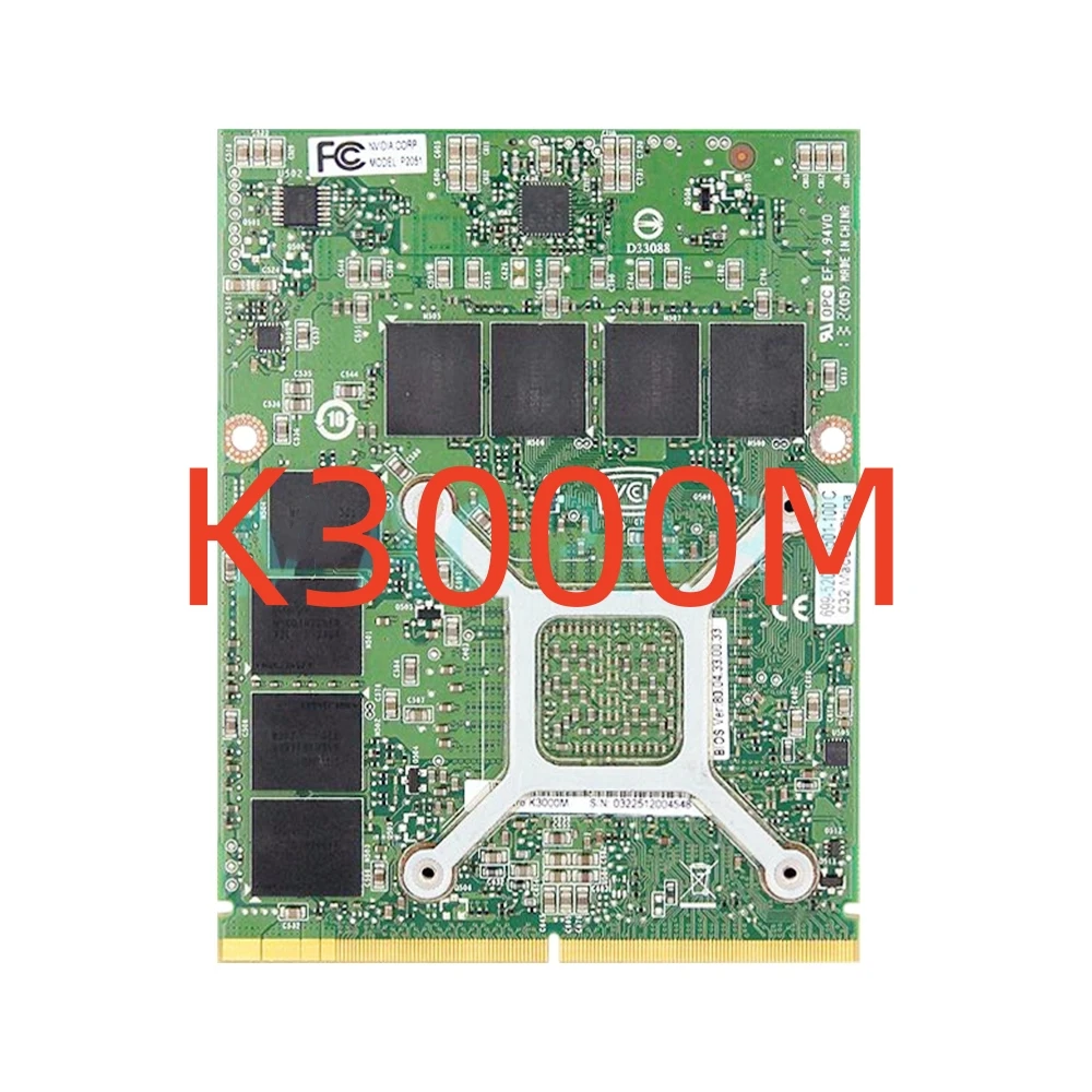 Video graphics card K3000M K 3000M N14E-Q1-A2 for Dell Precision M6700 M6800 HP 8760W 8770W 8740W laptops, suitable for IMAC,