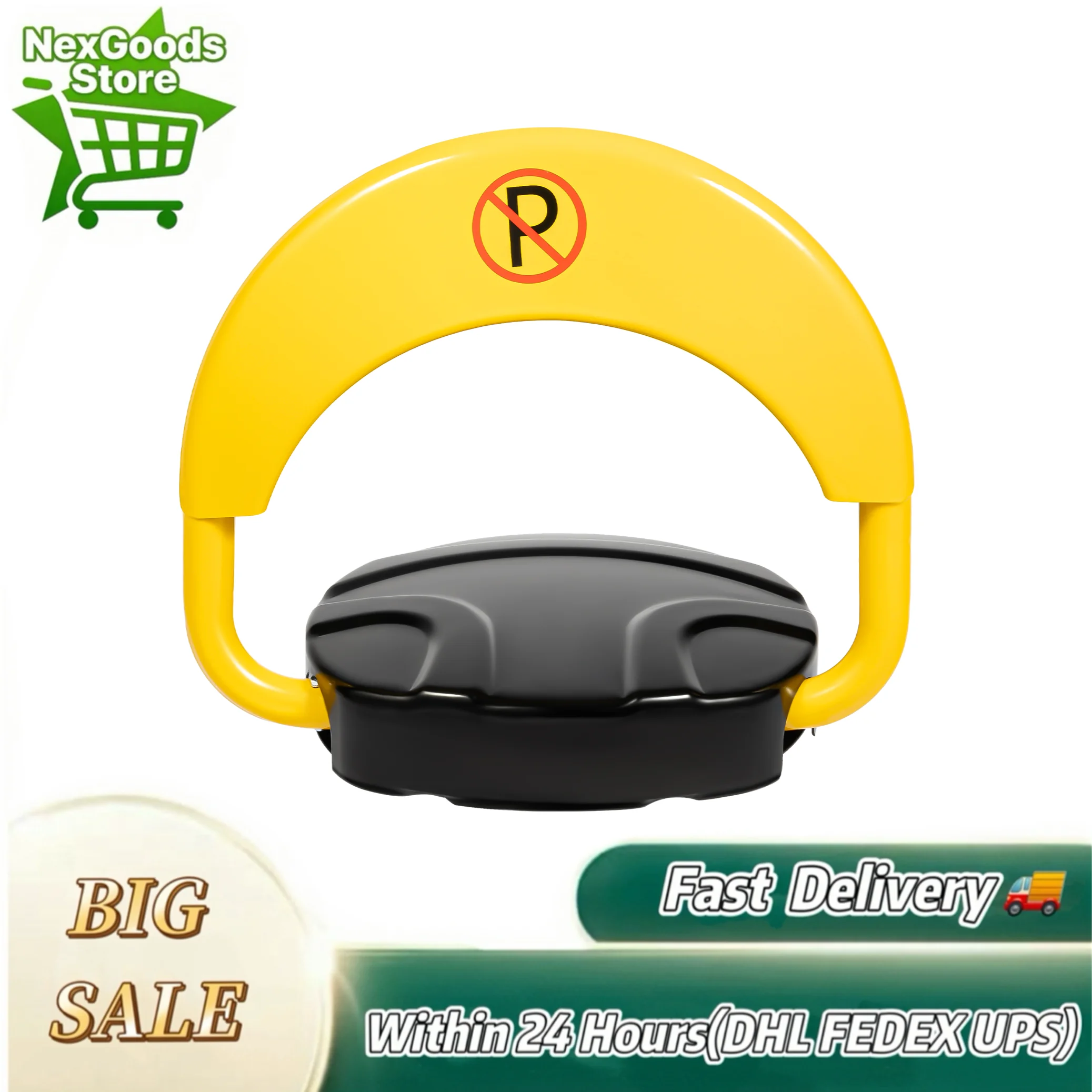 

Автоматический складной парковочный замок для гаража, 2 пульта ДУ, для использования на улице, 180° ° Поворотный рычаг, функция будильника