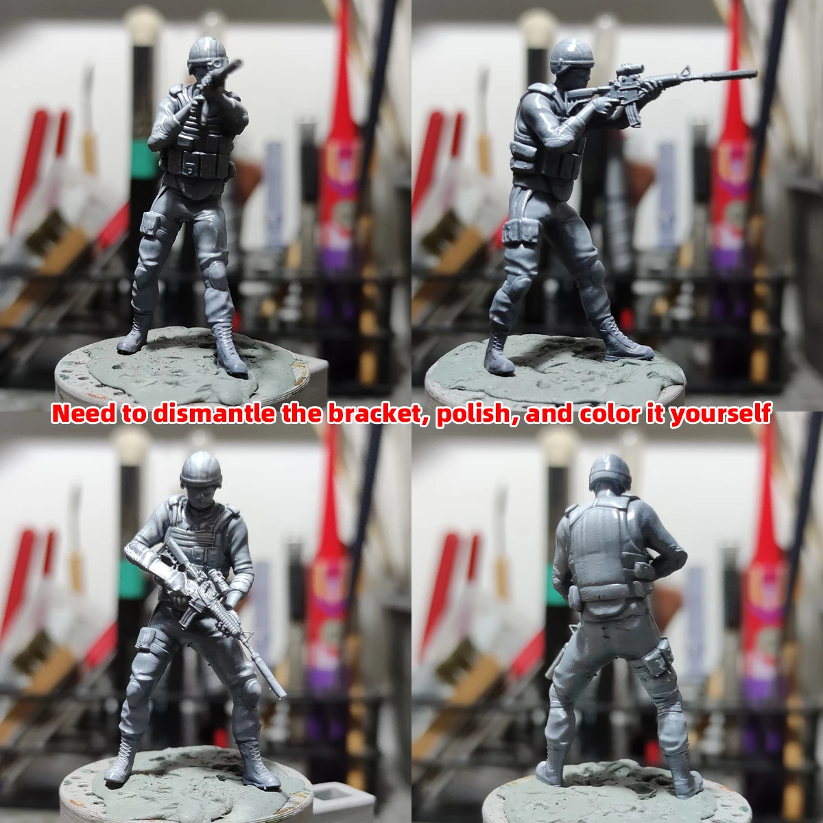 1/35 1/48 1/72 Maßstab Modellbausatz 3D Harz Miniatur-Soldatenfiguren US Marines Unbemalt Unmontiert Diorama – Detail 2