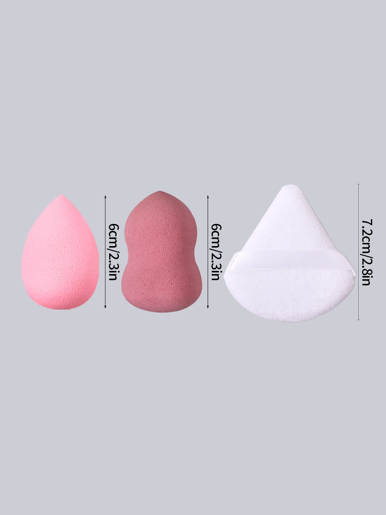 6 uds oferta especial juego de esponjas para polvos de maquillaje-esponja de doble propósito seca y húmeda huevo/herramientas de maquillaje triangulares para esponjas en polvo
