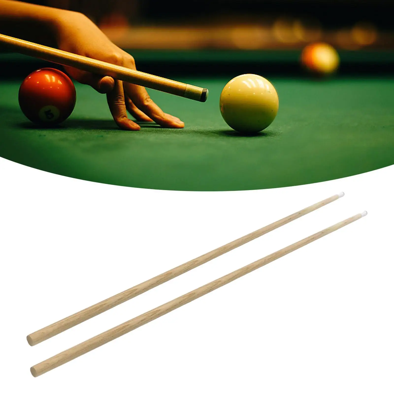 

Portable Kids Pool Cue Durable Wooden Billiard Rod Practice Equipment for Children Home Play