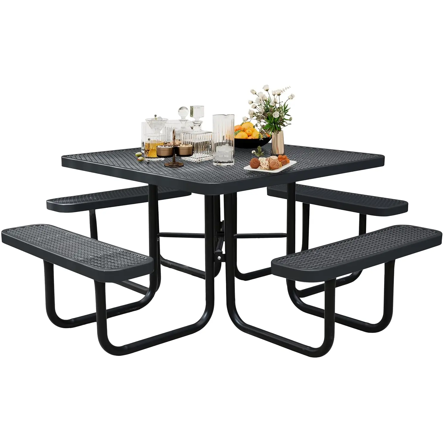 8-Person Picnic Tables for Outdoors, Industrial 46