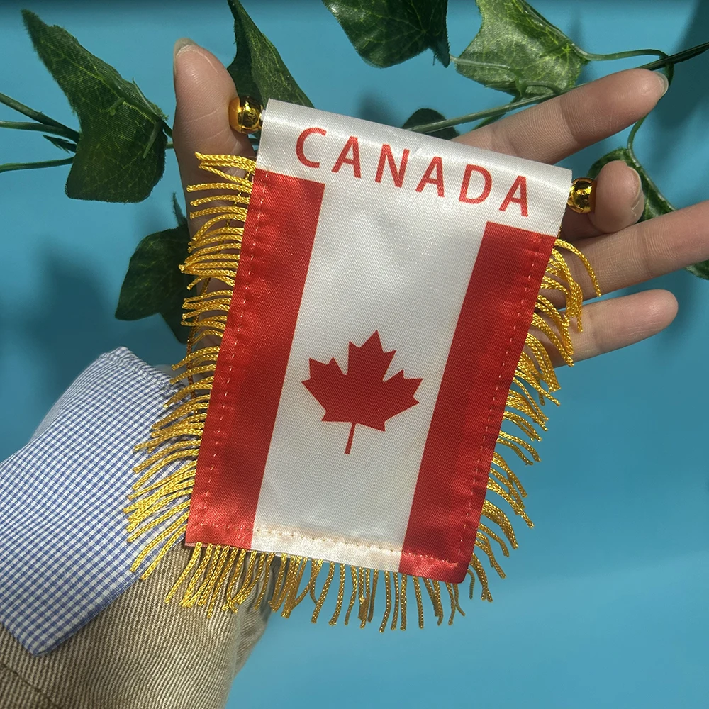 SKY FLAG Bandera de Canadá para ventana de coche, poliéster doble cara - imagen 2