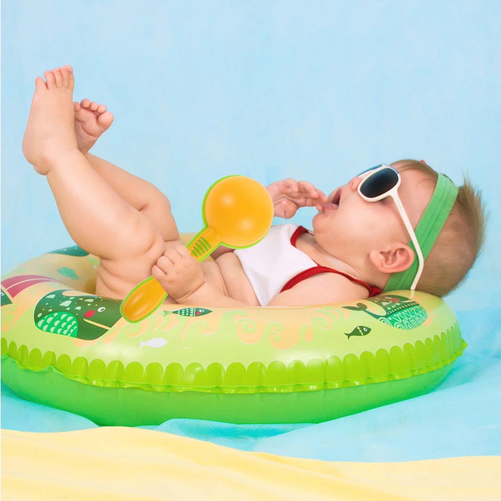 Maracas en plastique pour enfants, hochets pour bébés, bruiteur, Shakers musicaux pour tout-petits, Instruments de Percussion, ensemble de musique inspirés Orff, 4 pièces