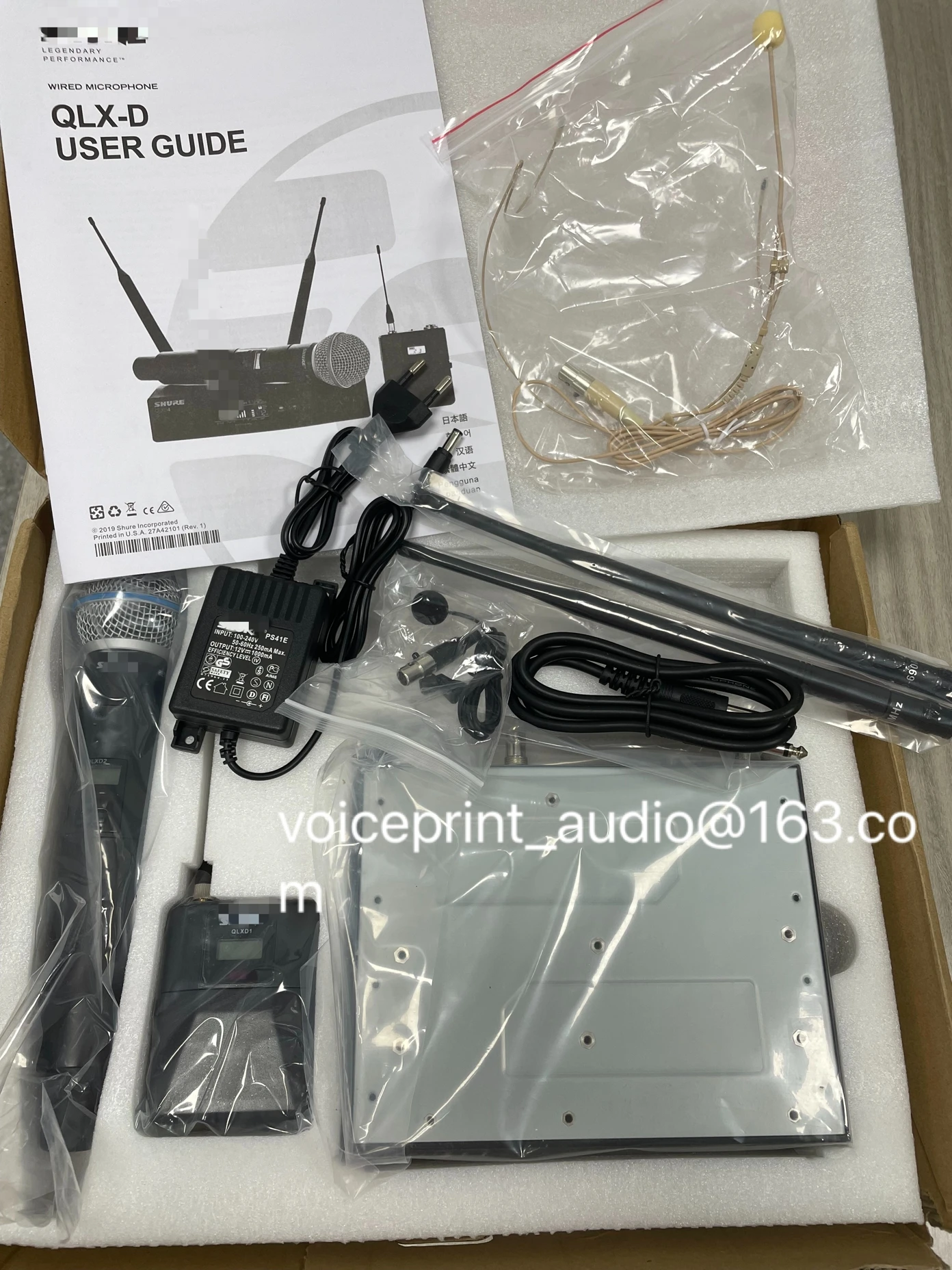 QLXD4 Professional Metal UHF Wireless Handheld Karaoke Micro System for Stage QLXD24/B58/BETA58A/BETA87A/KSM9 Microphone System