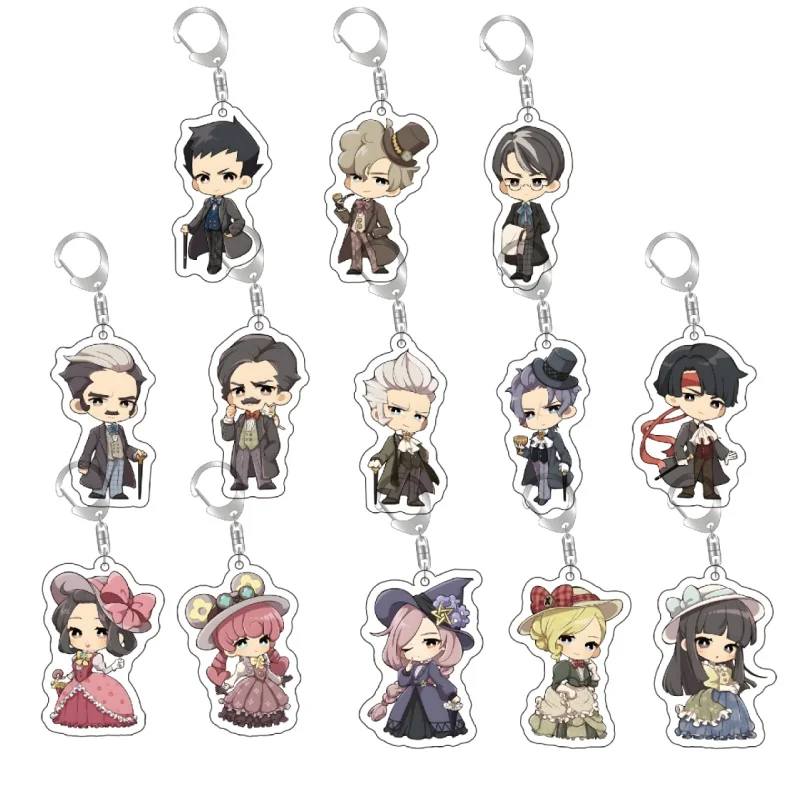 

Q Version The Great Ace Attorney Acrylic Keychain Bag Charms Game Product Creative Key Chain Accessories Pendant Fan Gift