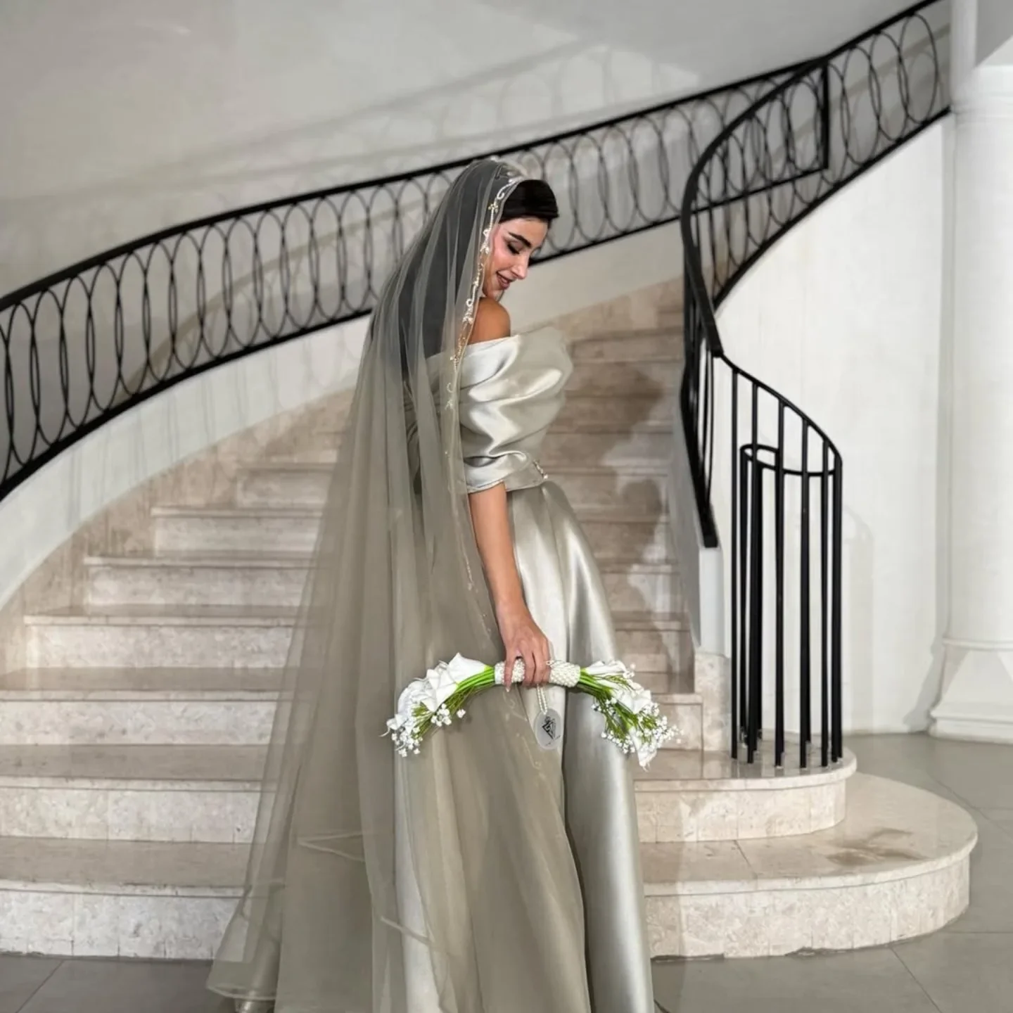 Arabia Dubai Puszyste Sukienki Wieczorowe Satynowe Suknie Balowe Nowoczesne Suknie Formalne i Wieczorowe توصيل سريع فساتين