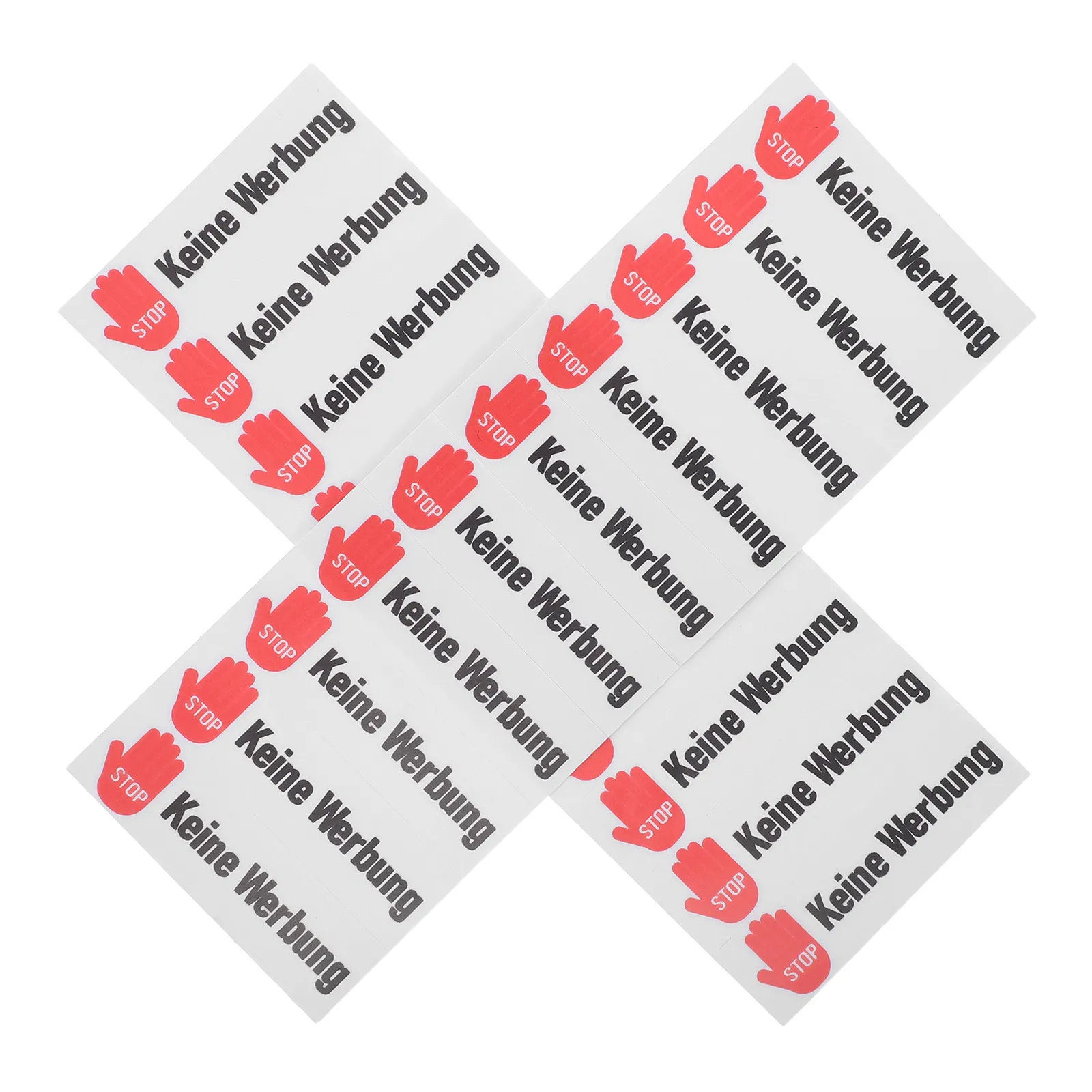 

2 Sheets Do Not Post Advertisements Sticker Red Stop Sign Design PVC Waterproof Self Adhesive Decal for Door Window Letterbox