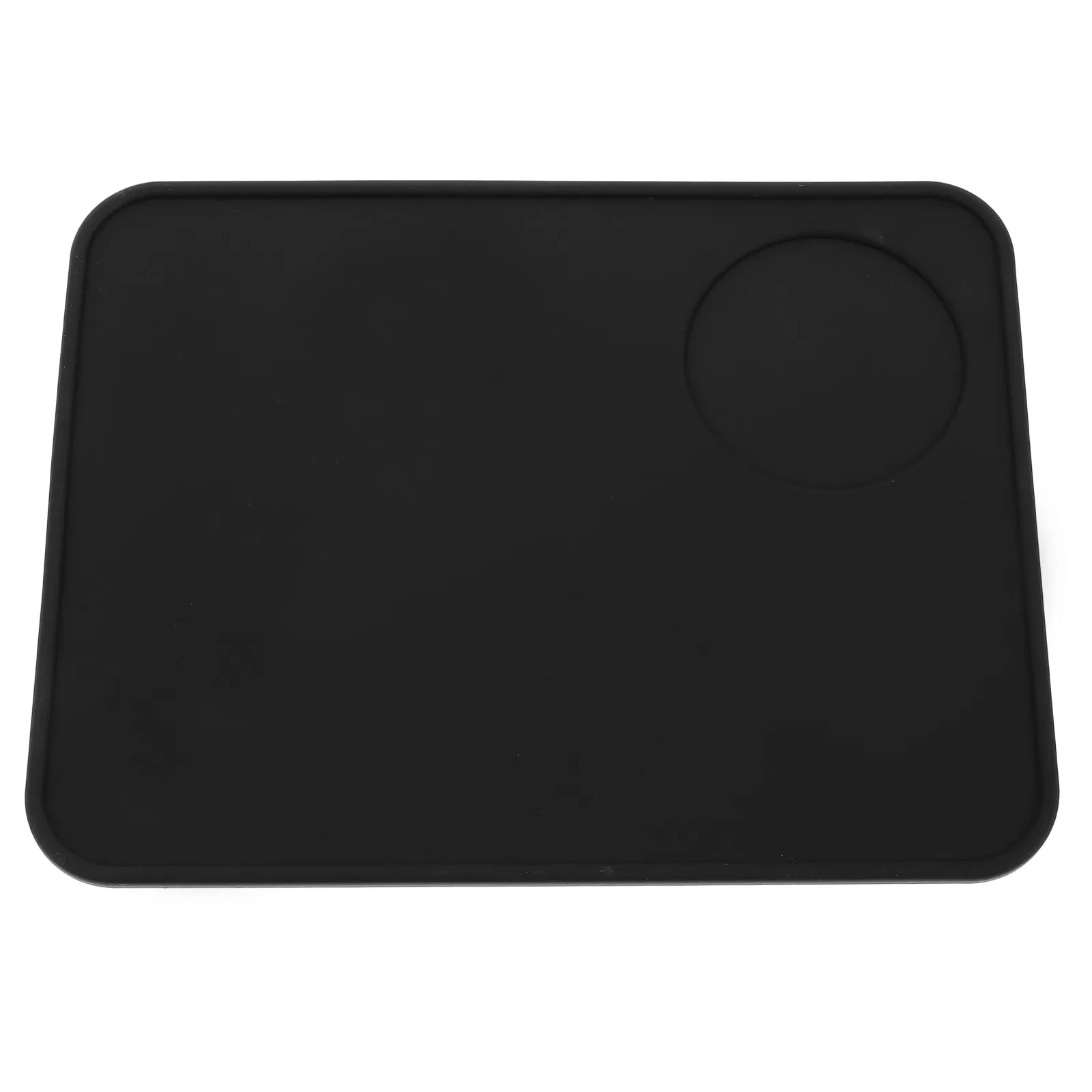 Non Slip Black Silicone Coffee Tamper Mat Thick Pad for Espresso Machines Coffee Stations Countertop Kitchen Home Use