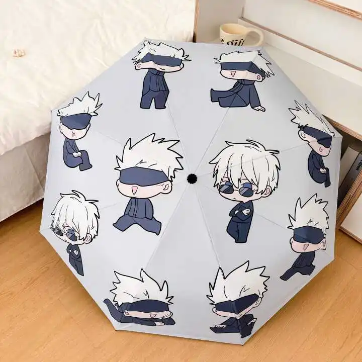 

Anime Jujutsu Kaisen Cosplay Sunscreen Fold Sunshade Windproof Full-automatic Umbrella Cartoon Birthday Xmas Gift Send Friend