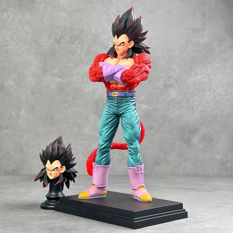

30 см Dragon Ball ручной работы Статуя JT Super Saiyan 4 Vegeta Super Four Beijita Dragon Ball Модель ручной работы Аниме Украшение комнаты