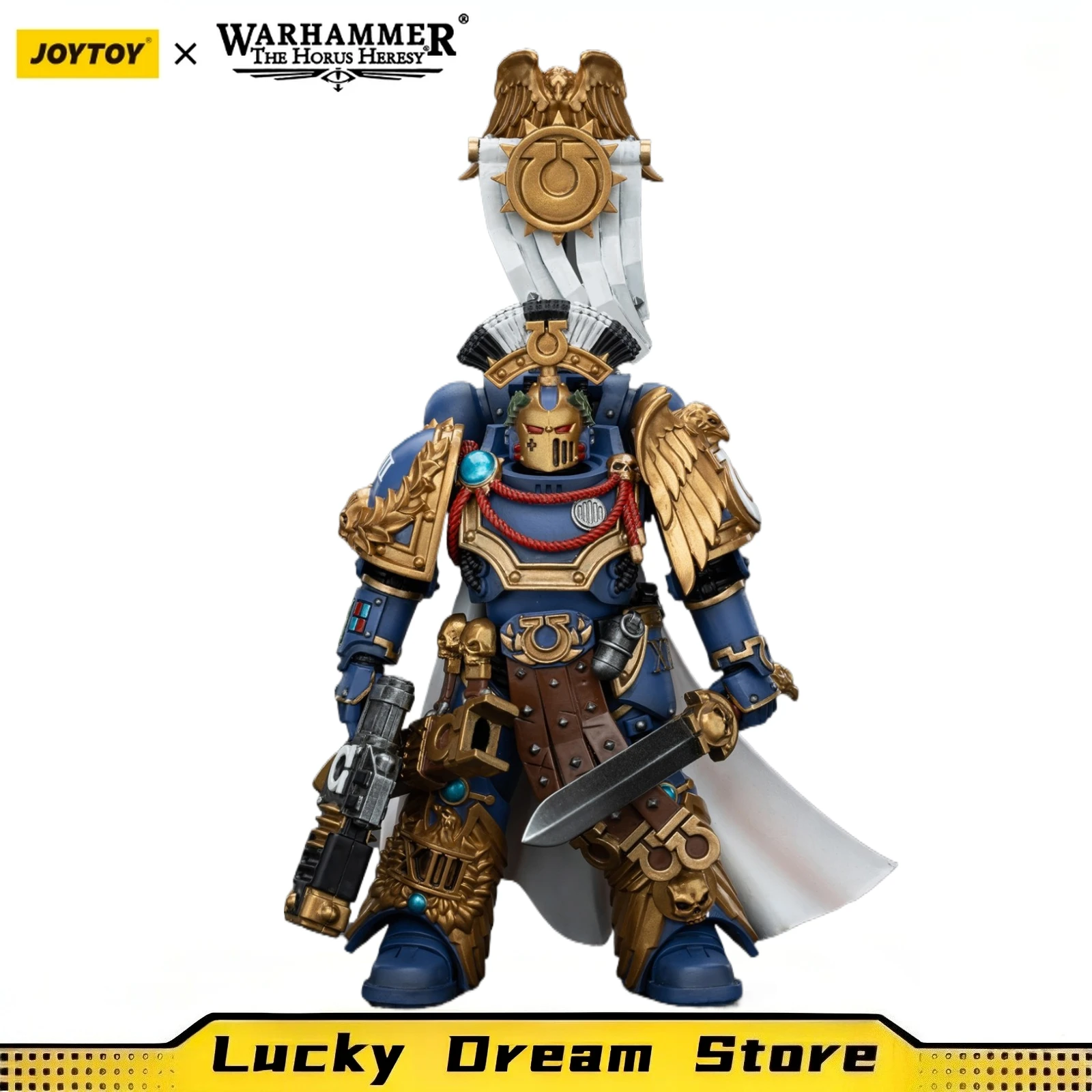 

【JOYTOY】1/18 Action Figure Warhammer 40K Ultramarines Legion Praetor with Power Sword and Volkite Serpenta Model Toy