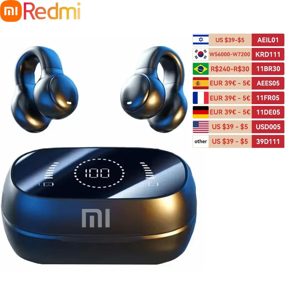 XIAOMI M47 Wireless Earbuds Bluetooth Headset Charging Noise Reduction Earphones Bone Conduction Headphones Sport With Mic free