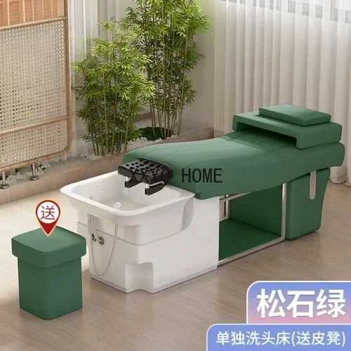 Silla de peluquería para terapia capilar con base de fibra de vidrio y colchón curvo engrosado de diseño especial y sencillo