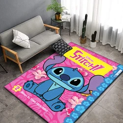 Disney Fashion Stitch Printing Anime Carpets Cartoon Living Room Bedroom Large Area Soft Carpet Home Children's Room Floor Rugs