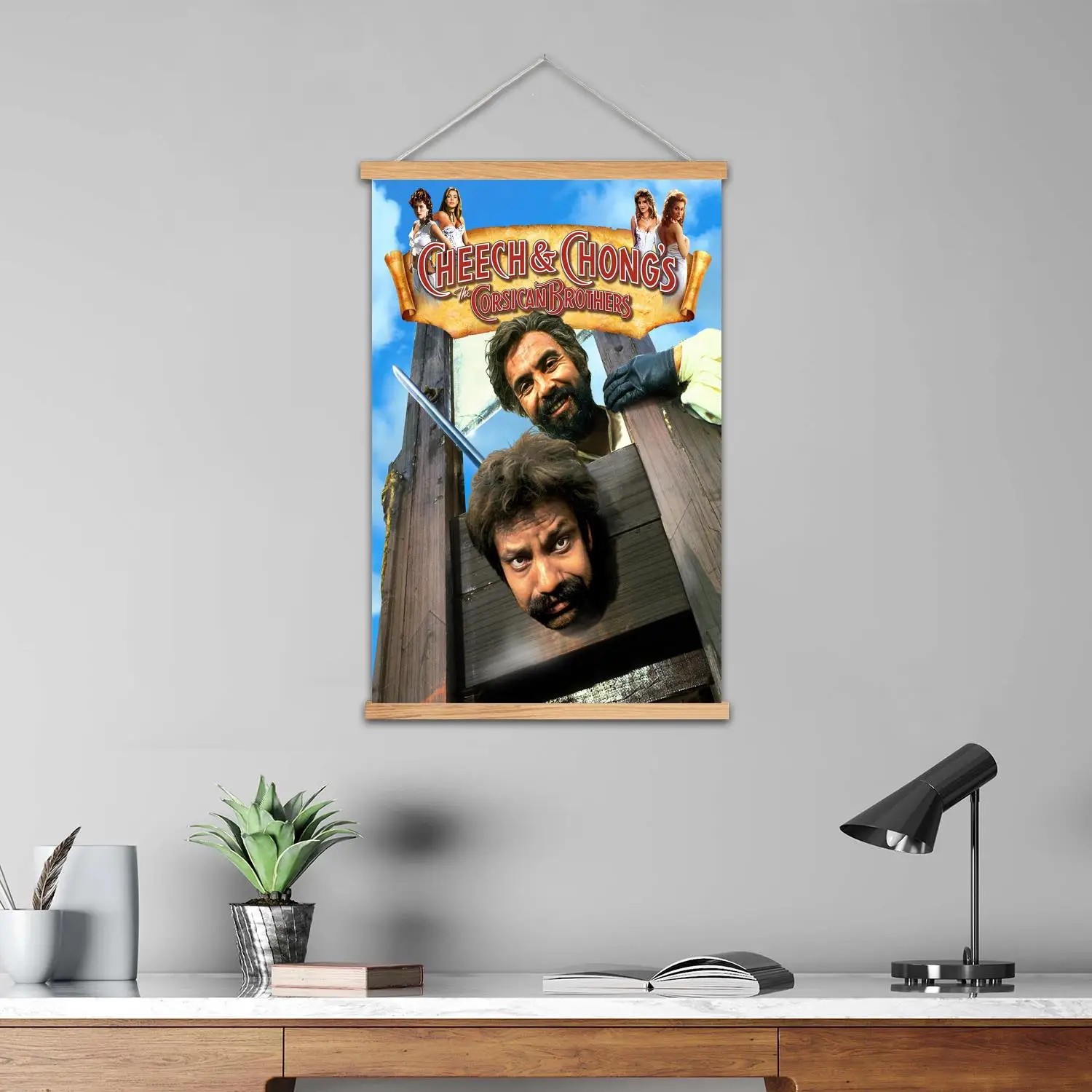 Cheech & Chong Framed Wall Painting Canvas Art Poster and Wall Art,  Modern Family Bedroom Decor, Posters,Decorative painting