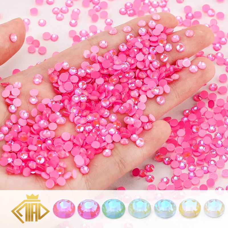 Noctilucent Neon Rhinestones Luminous Glue On Non Hotfix Fluorescence Glitter 3D Charm Garment Decorations DIY Art