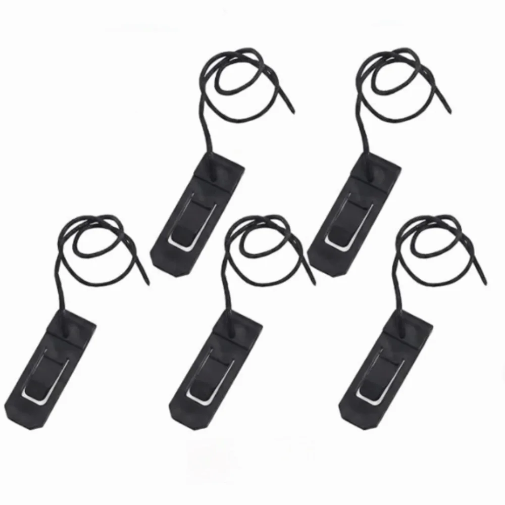 5Pcs Nylon Material Surfboard Fin Clips Black 4.1*1.4cm Paddleboard Fin Clips Replacement Surfboard Fin Buckle Boating Supplies