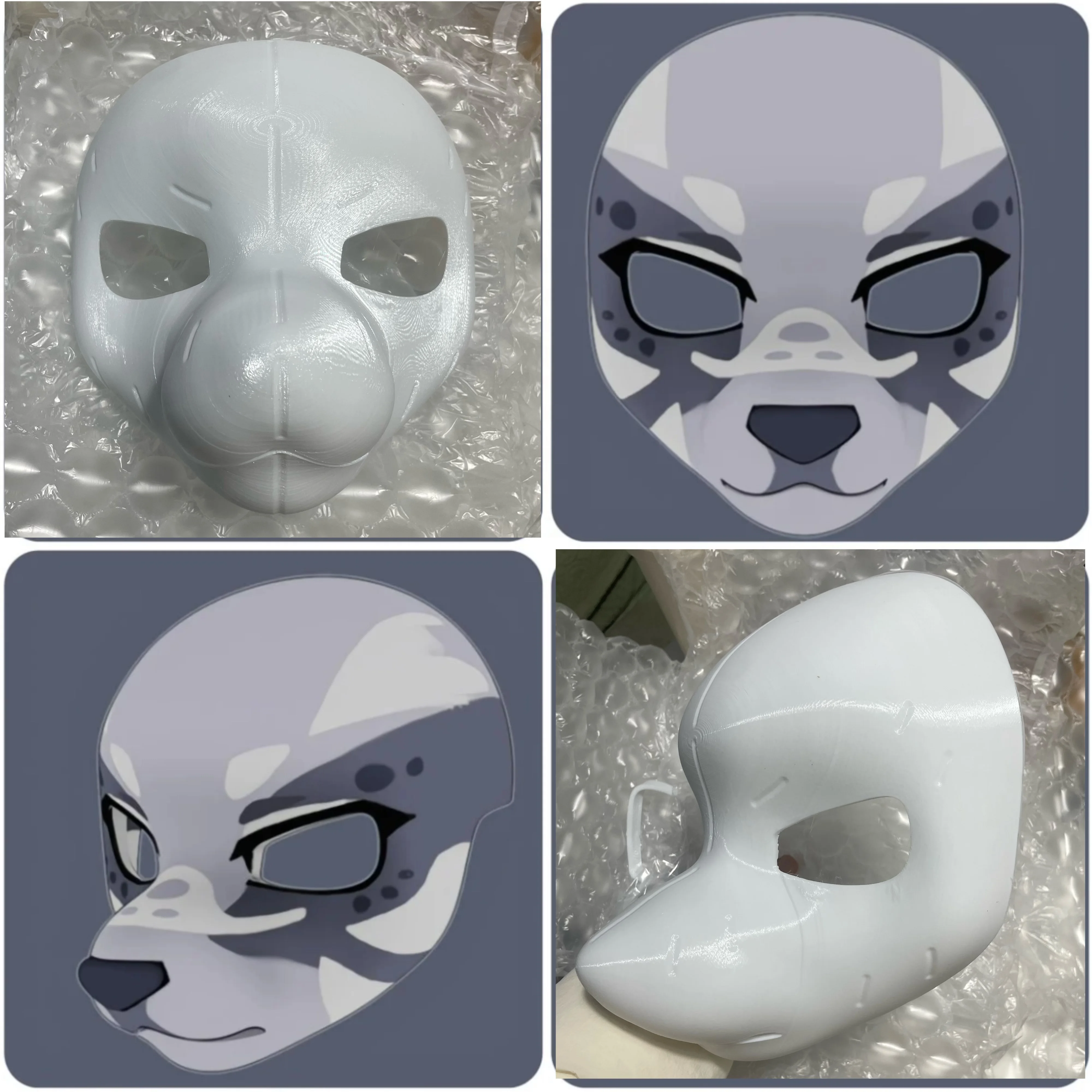 

Kemono Base Mask Small Deer Mid To Long Snout Fursuit Kig Serie Beast Suit 3D Printed Skull Costume DIY Accessories Cosplay Mask