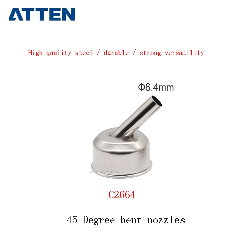 Original ATTEN ST-862D Rework Station Hot Air Gun Nozzle Sleeves Mouth 45 Degree Angle A2600 Convernter Nozzle Welding Tool