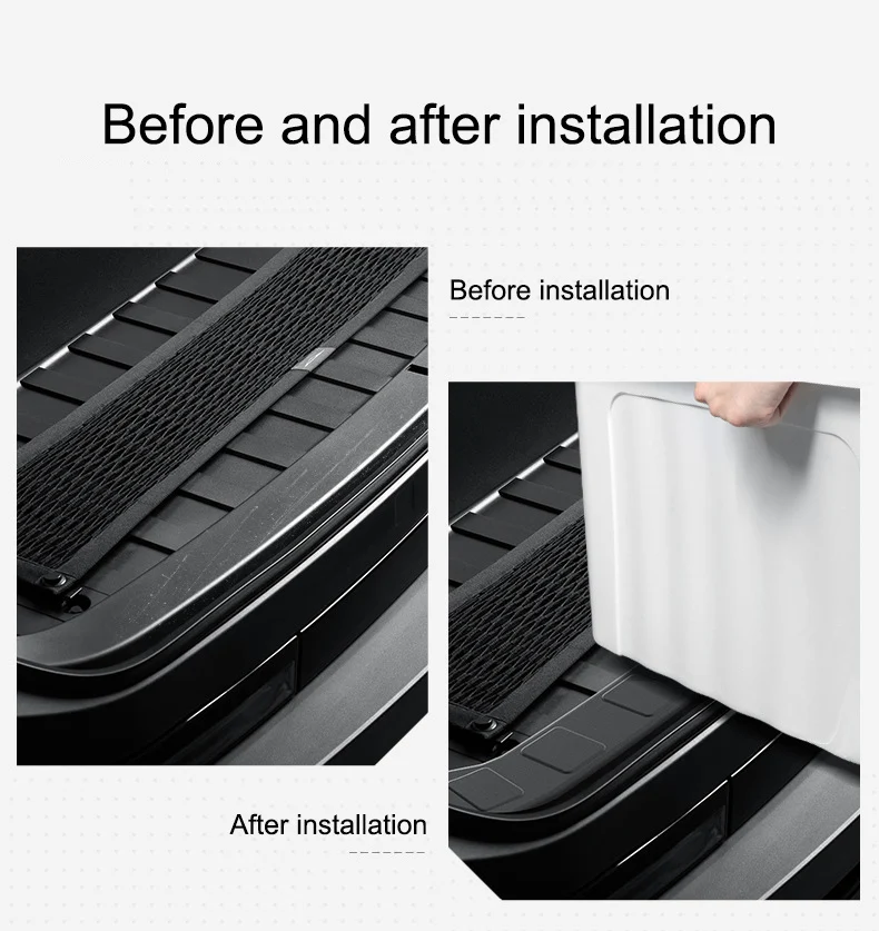 For Tesla Cybertruck 2024 Front Trunk Threshold Strip Bumper Trunk Protection Strip Pickup Trunk Inner Guard Strip Accessories