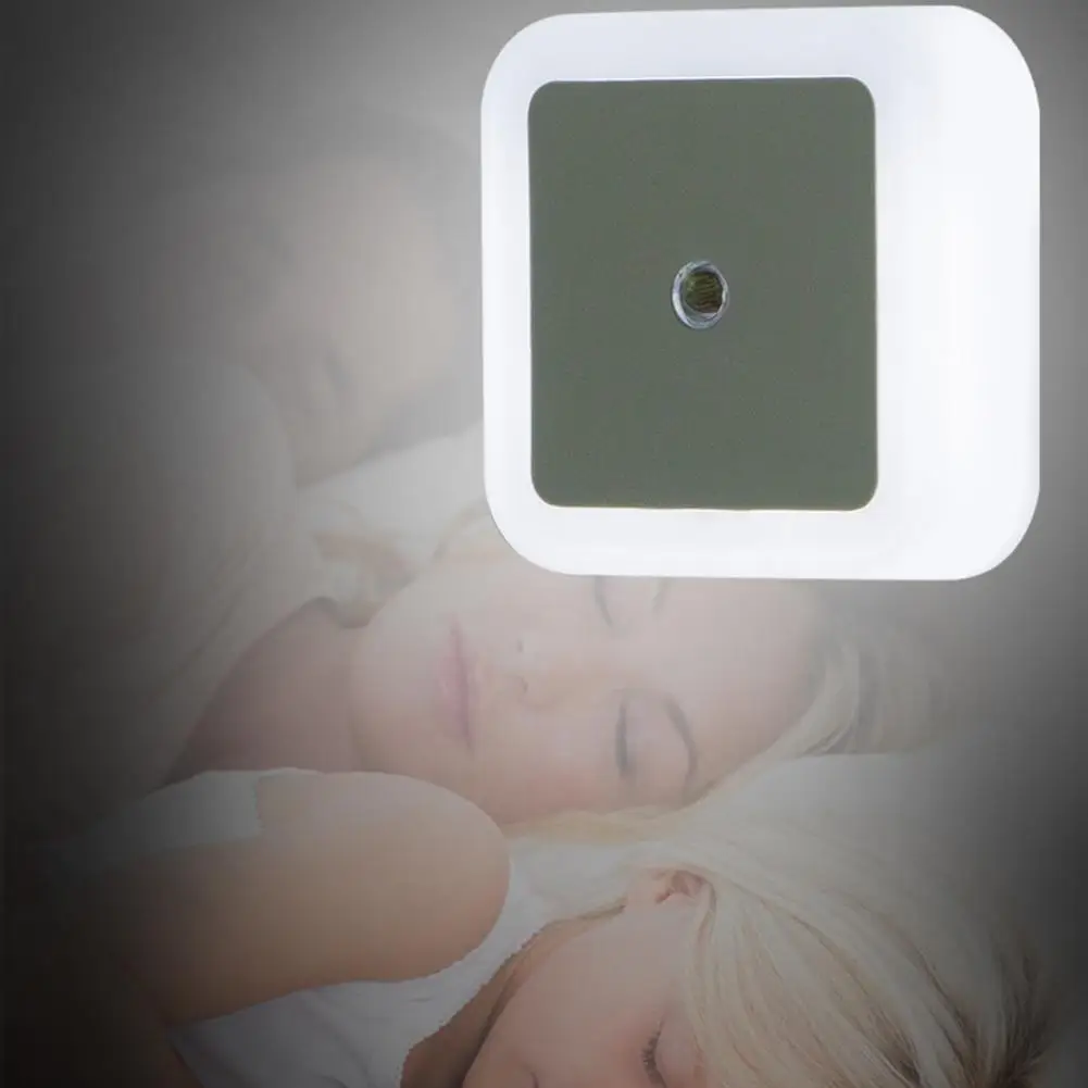 LED Night Lamp 110V/0.5W Square LED Lamp Compact Illumination  Convenient Light Sensor Control Square Night Lamp