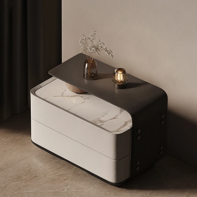 

Rustic Design Nightstands With Drawers Rustic Roman Marble Top Nightstands Elegant Premium Mesita Noche Furniture Bedroom
