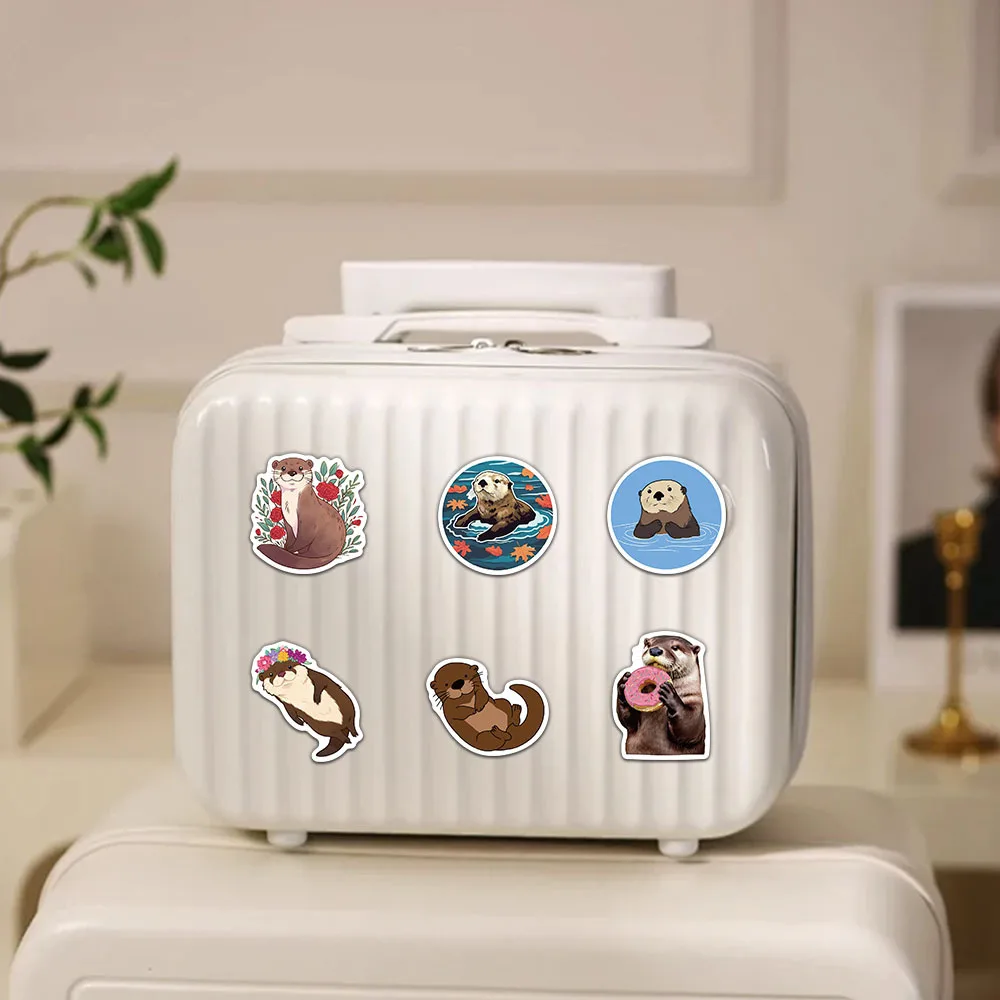 50 قطعة ملصقات قضاعة رائعة لطيف الحيوان حساب المواد جراب هاتف الكمبيوتر المحمول الأمتعة زجاجة ملصقات مقاومة للماء