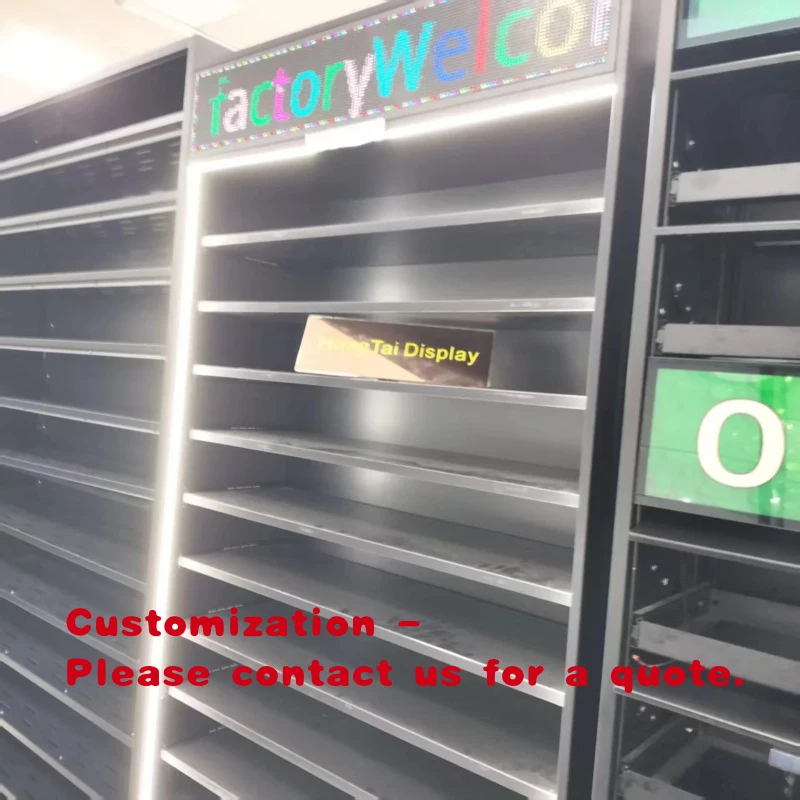 custom.Factory Supply LED High Brightness Tempered Glass Waterproof Showcase Retail Chain Stores & Advertising She