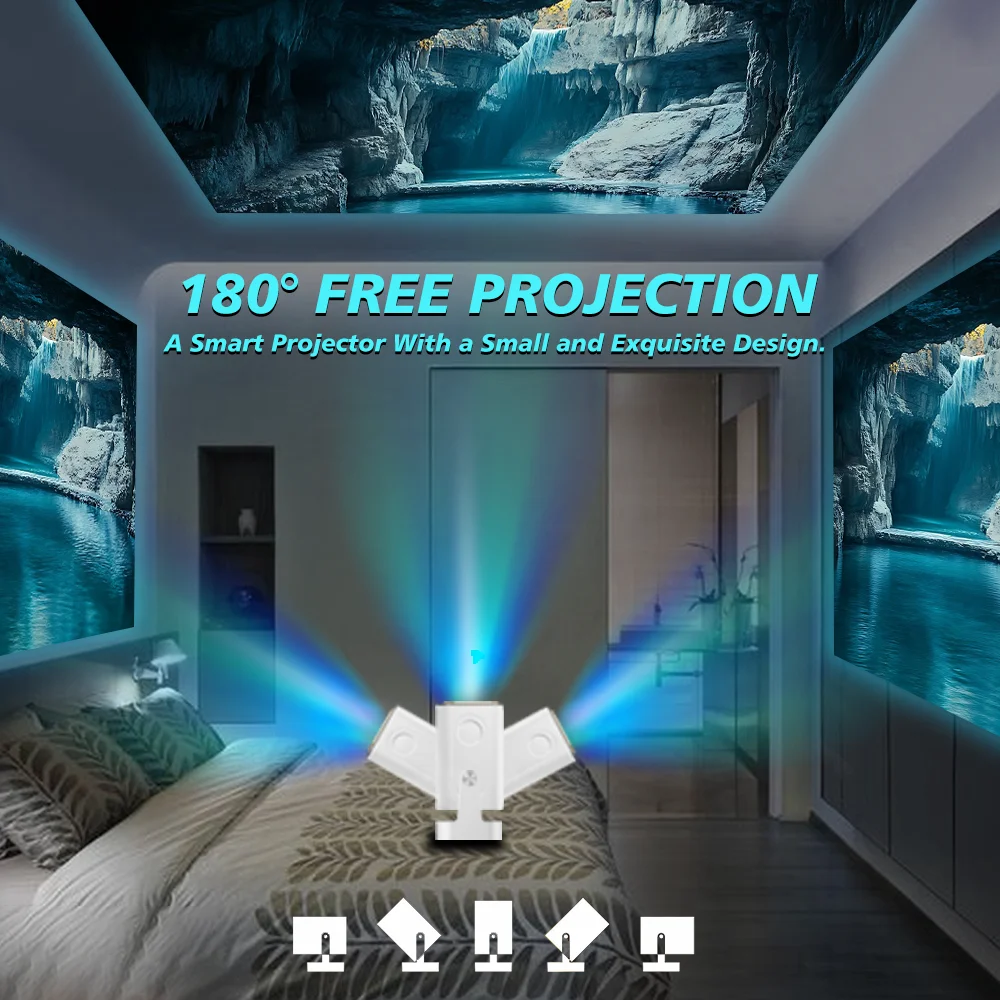 Ultra Shortthrow 4K Native 1080P Android 11 Projector 400ANSI HY260PRO Wifi6 BT5.4 Home Cinema Office Portable Projector Casting