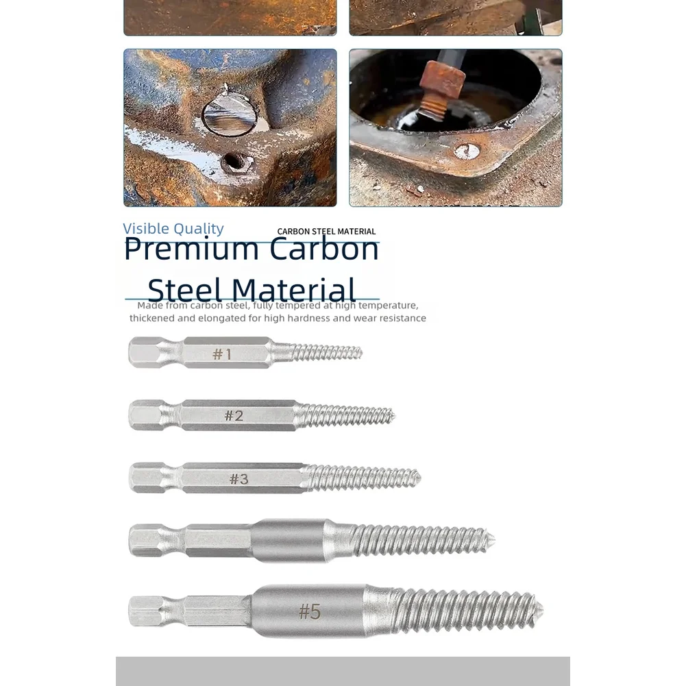 

12 шт. набор для снятия поврежденных винтов и экстрактора с шестигранным хвостовиком, экстрактор, отвертка, сверло для инструментов для удаления сломанных винтов