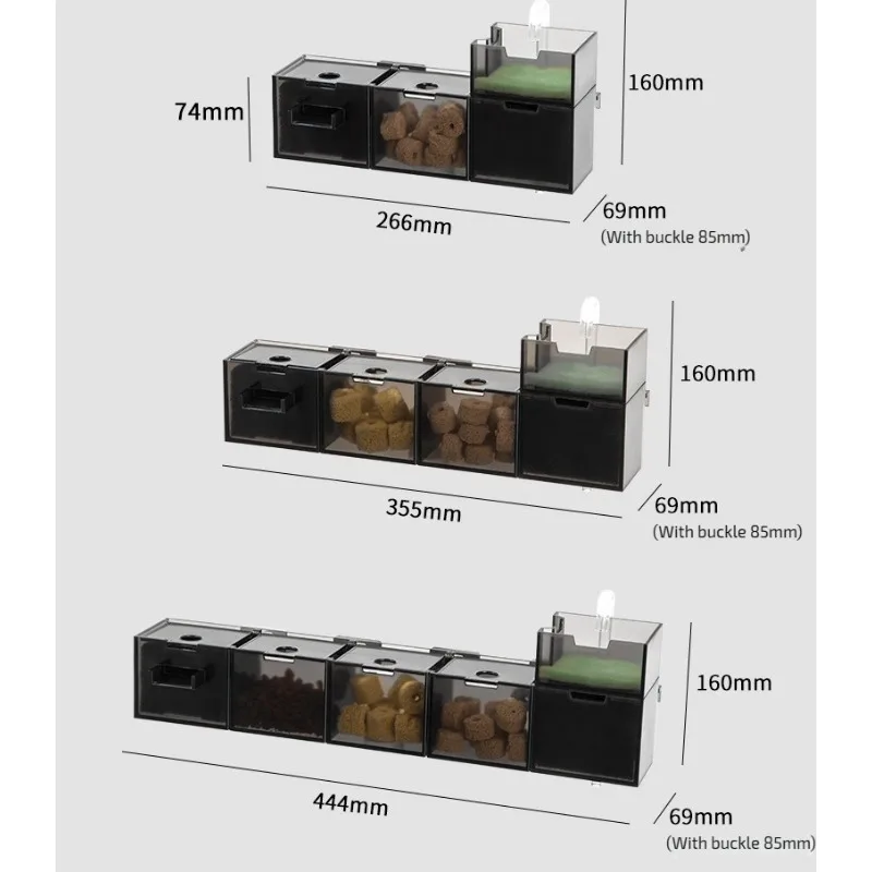 어항 필터 박스, 통풍 거북이 탱크, 수족관 벽걸이 상단 내장 무소음 순환 정수기, 3 in 1