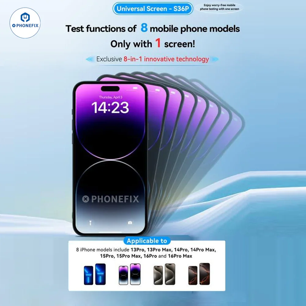 

JCID Universal Screen S36P 8-in-1 S35C 6-in-1 with Transfer Test Cable for iPhone 13-16 Pro Max PCB Motherboard Testing Tools