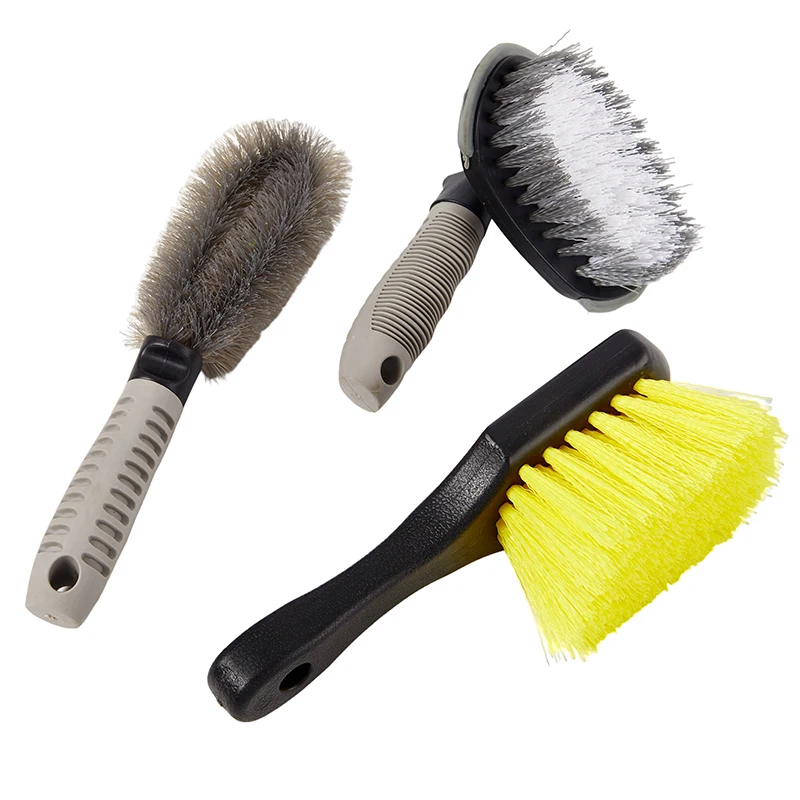 5 sizes Car Cleaning Brush Short-Handled Tire Brush Soft Fur Car Wheel Brush Auto Spoke Truck Motorcycle Alloy Tire Wheel Brush