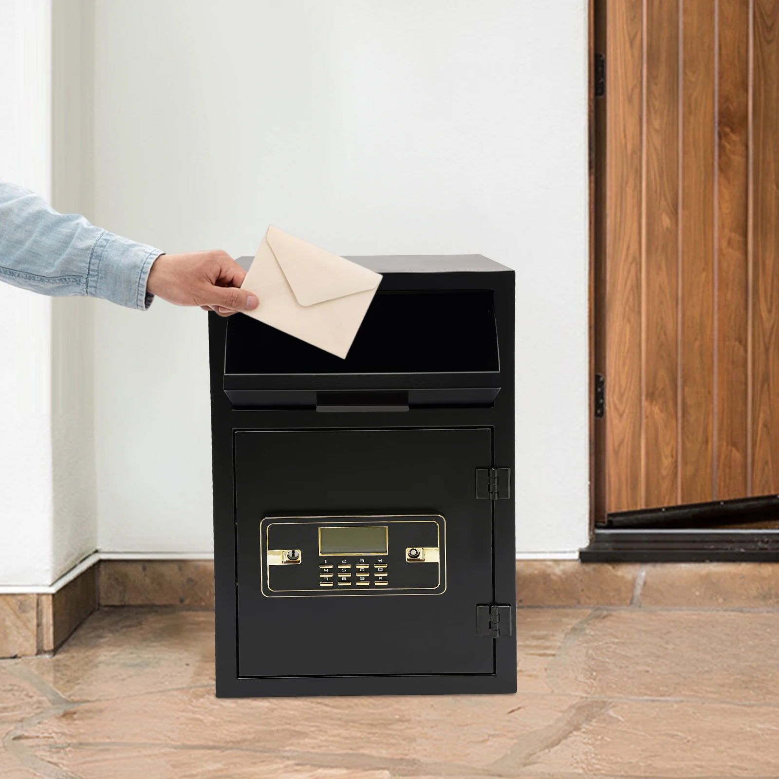 

Drop Box for Money and Mail, Drop Slot Safe with 4 Keys, Cash Depository Safe for Families, Offices, Hotels