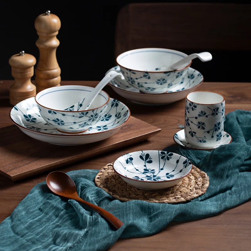 

Japanese Sle Cerc Bowl Set Traditional Underglaze Color Dinner Bowls Soup Bowls And Noodles Bowls Irregular ape Adult ...