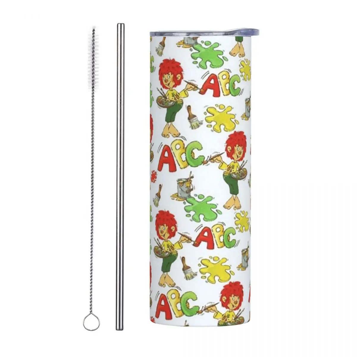 

Pumuckl Stainless Steel Tumbler Vacuum Insulated Mugs Thermal Cold Bottle Straw With Lid 20oz