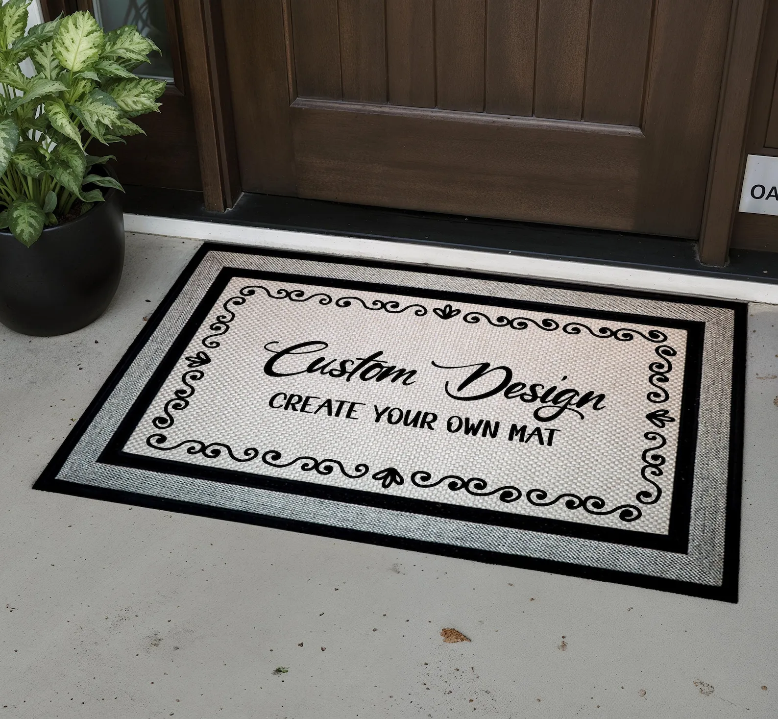 Custom Create Your Own Welcome Mat Home Company Personalized Mat Housewarming Gift Unique Customizable Business Logo Outdoor Mat