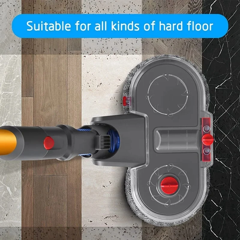 다이슨 V12 슬림 및 V10 슬림 진공 청소기용 전기 바닥 걸레 헤드, 저수지 청소 걸레 천 부품 부착