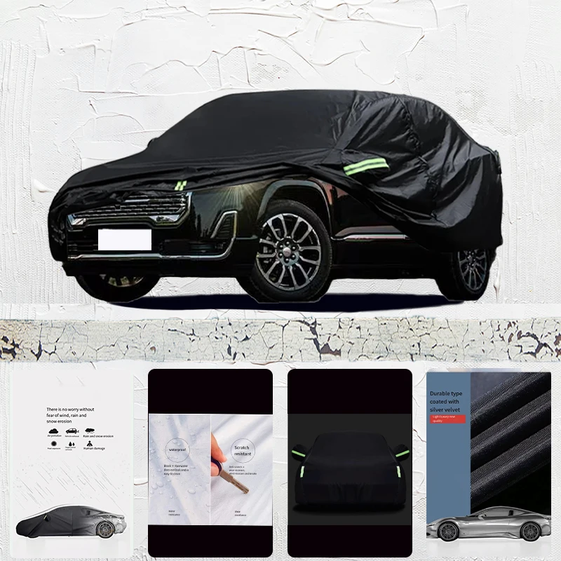 For GENESIS acadia Auto Anti snow Anti dust Anti uv Anti freeze 210T Anti peeling paint And Anti Rainwater car cover Black