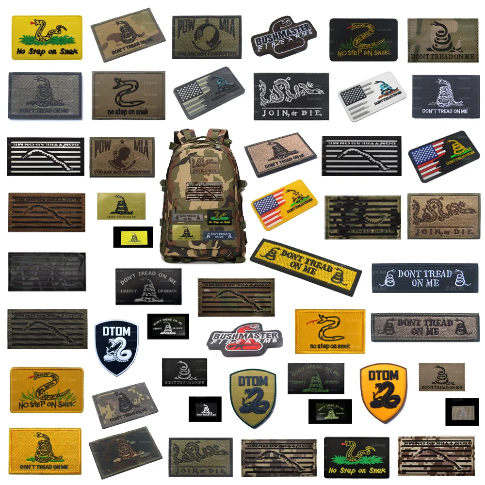 ZuoLiao-Hot Selliing DTOM не шагает на ногу, газден, змея, тактический ИК-значок для отражения морального духа, 3D ПВХ, искусственная куртка