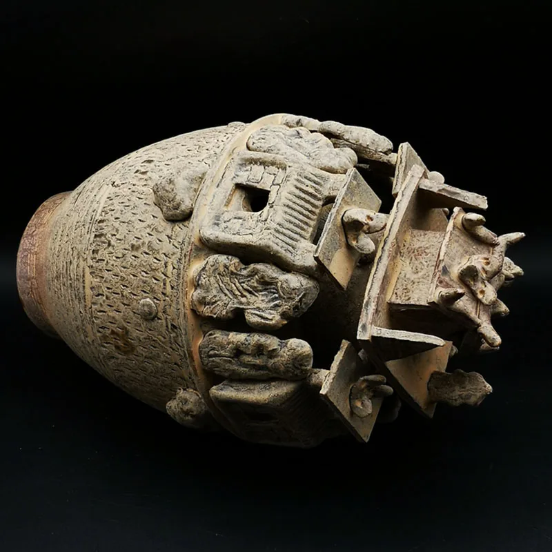 Replica of Song Dynasty unearthed tomb vase, abundant grain storage, antique Jingdezhen decorative art ornaments