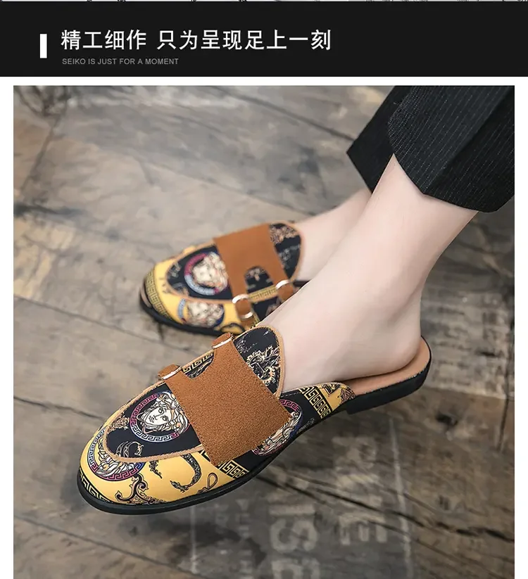 شباشب رجالي البغال أحذية بدون كعب سهلة الارتداء كاجوال بنصف أحذية بدون كعب صنادل رجالي بدون ظهر