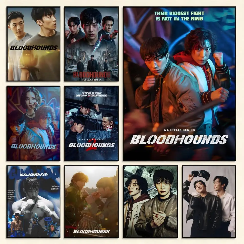 Action Webtoon Bloodhounds Poster Digital Solvent Print Waterproof PP Fade-Resistant Wall Art Room Decor Gift